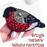 Брошь «Снегирь»