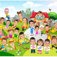 ФотоКоллажи «В классе», «Двор детского сада»