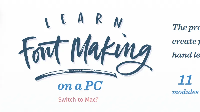 Learn Font Making