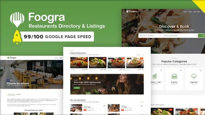 Foogra - Restaurants Directory & Listings Template