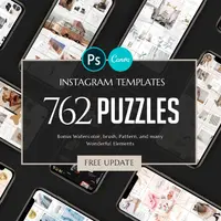 760 Шаблонов Instagram Puzzle