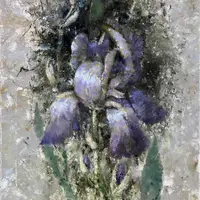 Три портрета цветка ириса