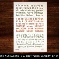 Коллекция из 125 винтажных книг по леттерингу