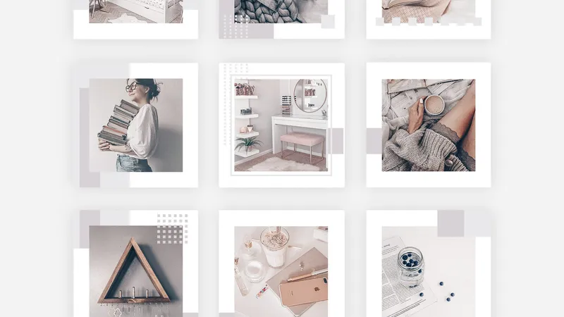 Шаблон для Instagram посты сторис пресет Sweet Autumn