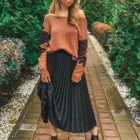 Джемпер с кружевом