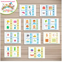 Логическая игра с прищепками для детей «Выбери картинку подходящую по смыслу — Ассоциации»