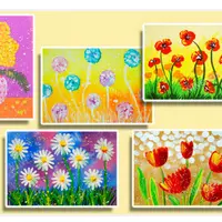 Цветы 3+. Гуашь. Акварель