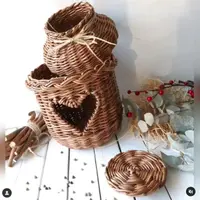 Одёжка для банок: плетение корзины из лозы