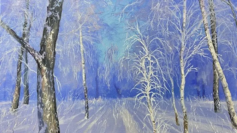 Снежный сюр. Рубиновый закат