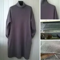 Платье с воротником-гольф и карманами в боковых швах