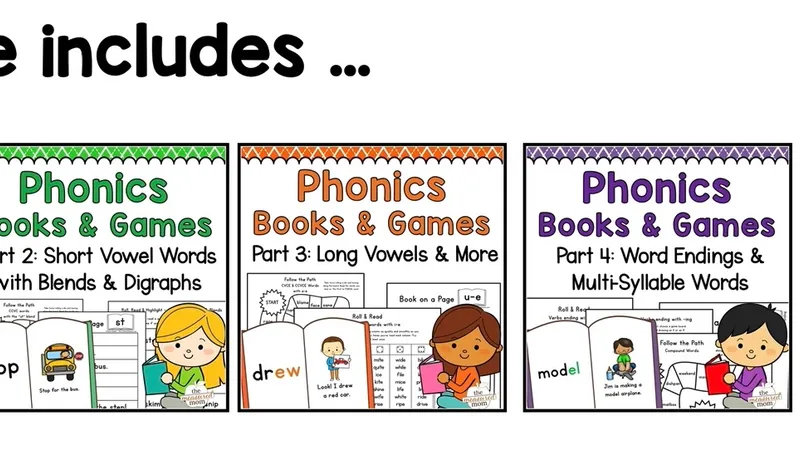 Книги и игры для обучения детей чтению на английском Phonics Books & Games Complete Set