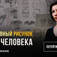 Конструктивный рисунок головы человека