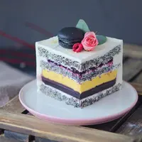 Нежнейший торт черника-манго на маковом бисквите