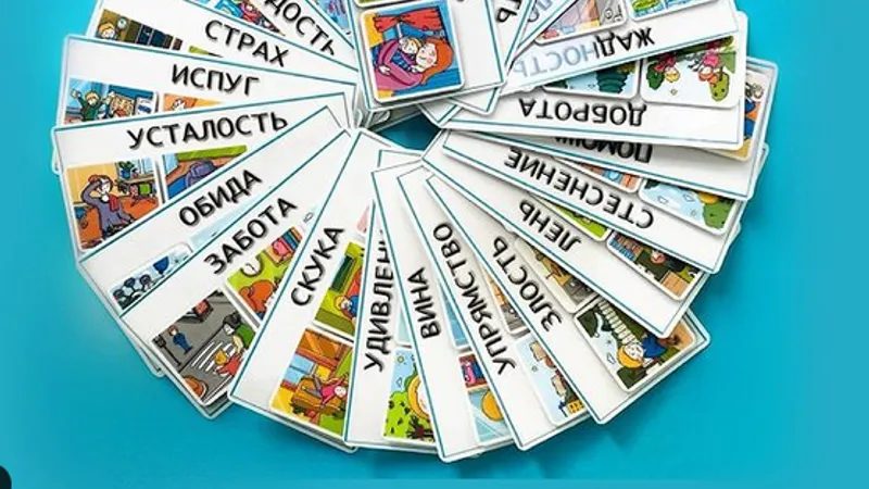 Чувства и эмоции Развивающее пособие на липучках