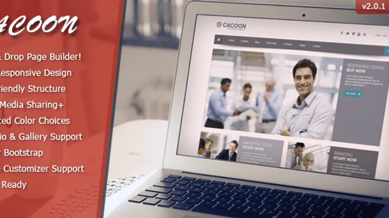 Cacoon - Responsive Business Wordpress Theme | простота и минимализм бизнес-шаблона