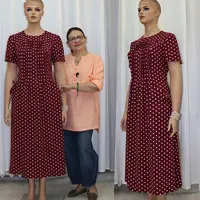 Платье-шестиклинка с карманами в бочке