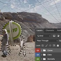 Фотомонтаж сюрреалистических и футуристических вселенных