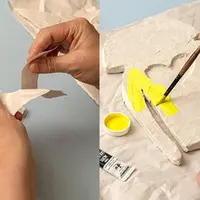 Папье-маше: Скульптура красочного персонажа