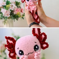 Вязаная игрушка Аксолотль Фин