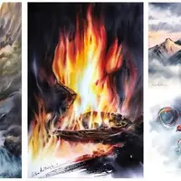 Акварельный марафон Четыре стихии