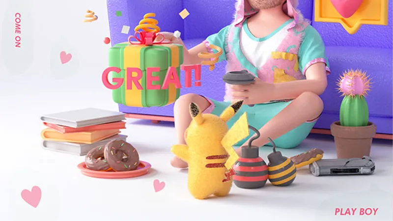 Character IP Design with C4D Style