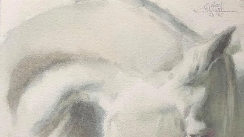 Watercolor horses