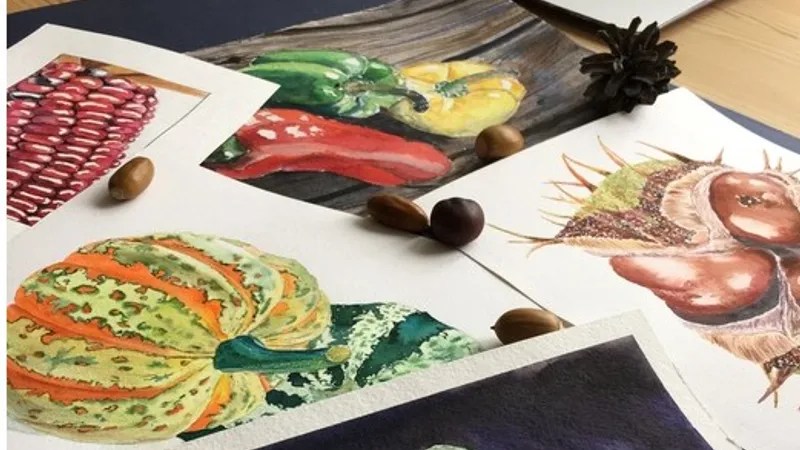 Акварельный скетчинг. Ботаника - Начало