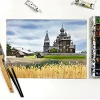 Храмы России акварелью