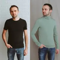 Водолазка-футболка-лонгслив, мужчины. Все размеры