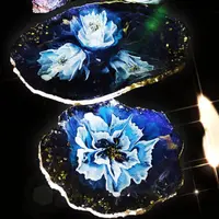 Сервировочное блюдо в технике Resin Art