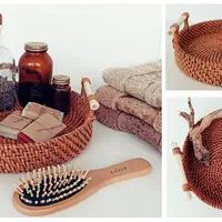 Поднос в технике корневое плетение