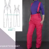 Выкройка женского утепленного полукомбинезона WP101019
