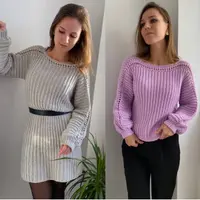 Вязание свитера/платья Жемчужина