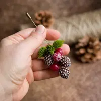 Мастер-класс "Шишки, клюква и хвоя" + сборка брошки
