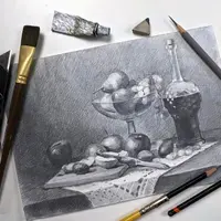 Натюрморты простым карандашом