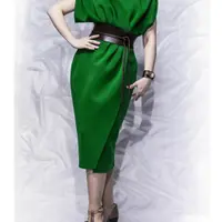 Платье-халат со съемными рукавами