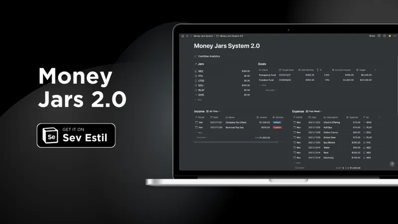 Шаблон Notion Money Jars System v2.0