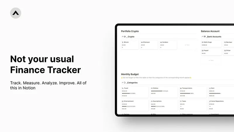 Шаблон Finance & Crypto Tracker