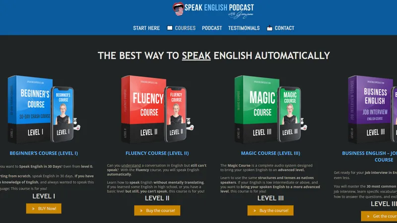 Premium English Courses - Speak English Podcast with Online English teacher Georgiana