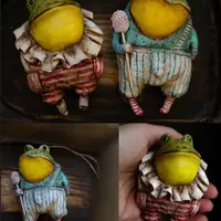 Ватные игрушки: Лягушонок