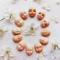 Роспись личиков из молдов для ватных игрушек