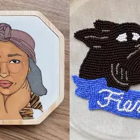 Вышитые акварельные портреты