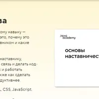 Основы наставничества