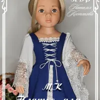 МК Василиса: Платье для кукол Готц 48-50 см