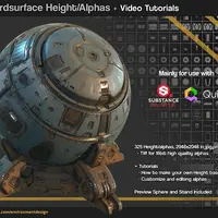325 Hardsurface Height/Alpha + Tutorials - Vol.1