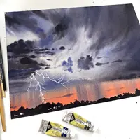 Дождь акварелью