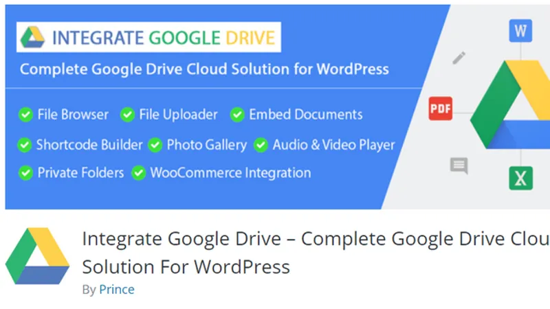 Integrate Google Drive - Интеграция Google Диска