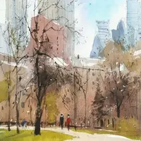 Пленэр. Первый выход в парк