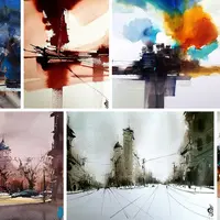 Акварельные городские пейзажи