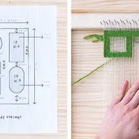 3D плетение и отделка пряжи для настенных подвесов